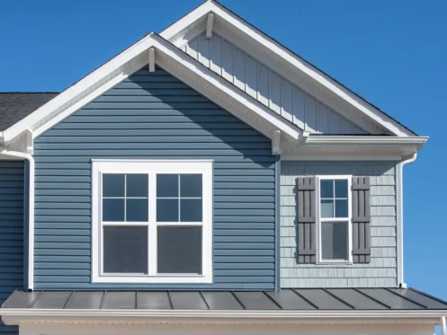 blue fiber cement siding