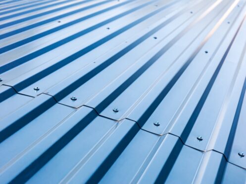 corrugated metal roof with rivets