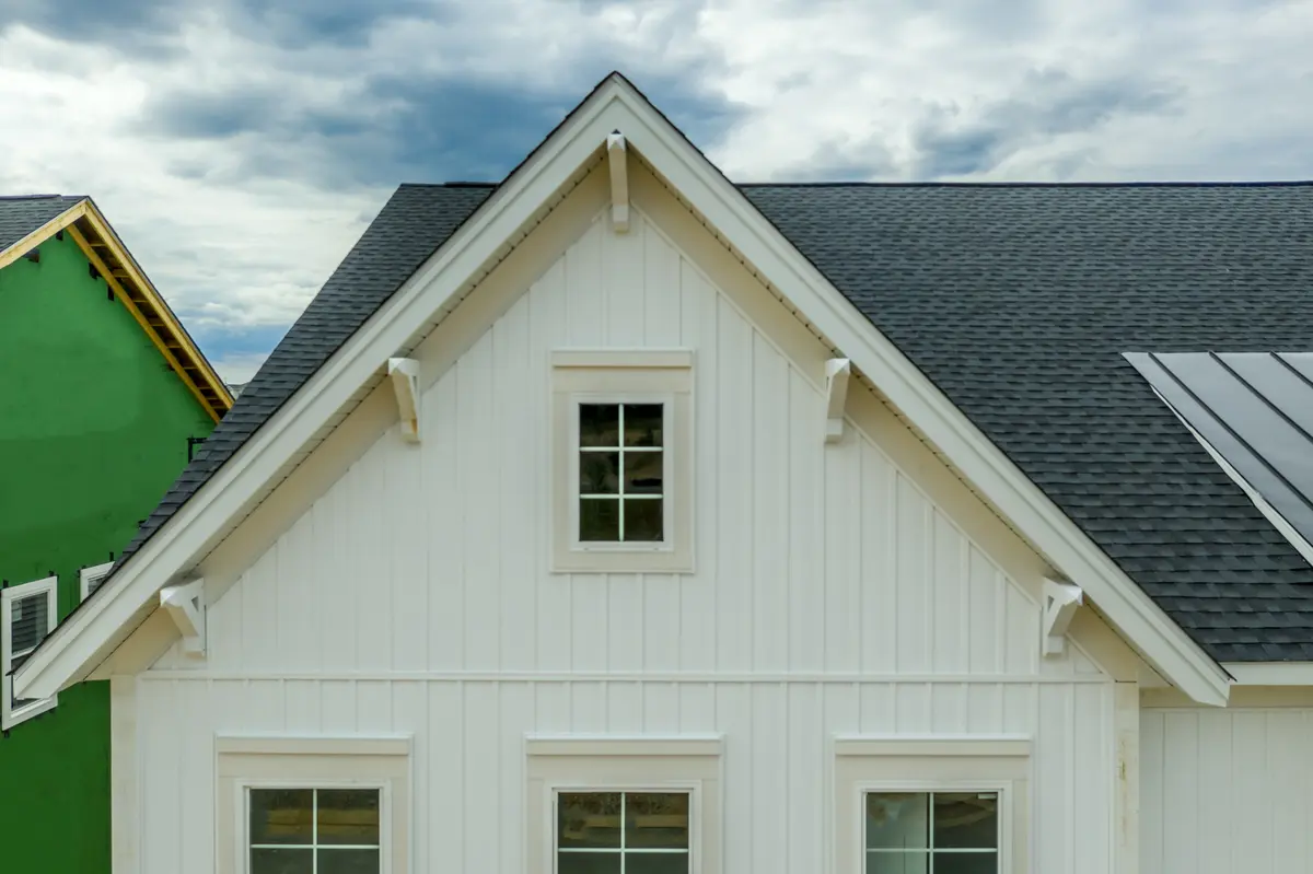 white vertical siding